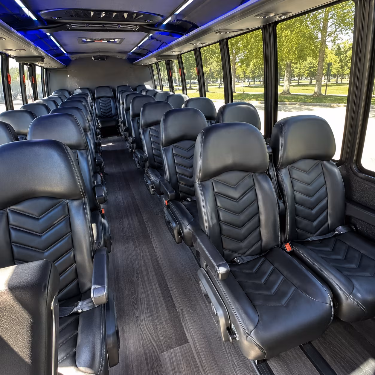 chino 28 passenger minibus interior