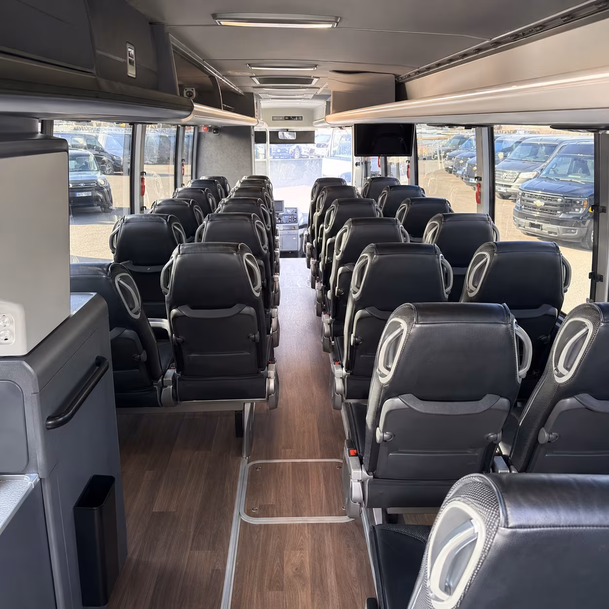 chino charter bus inside