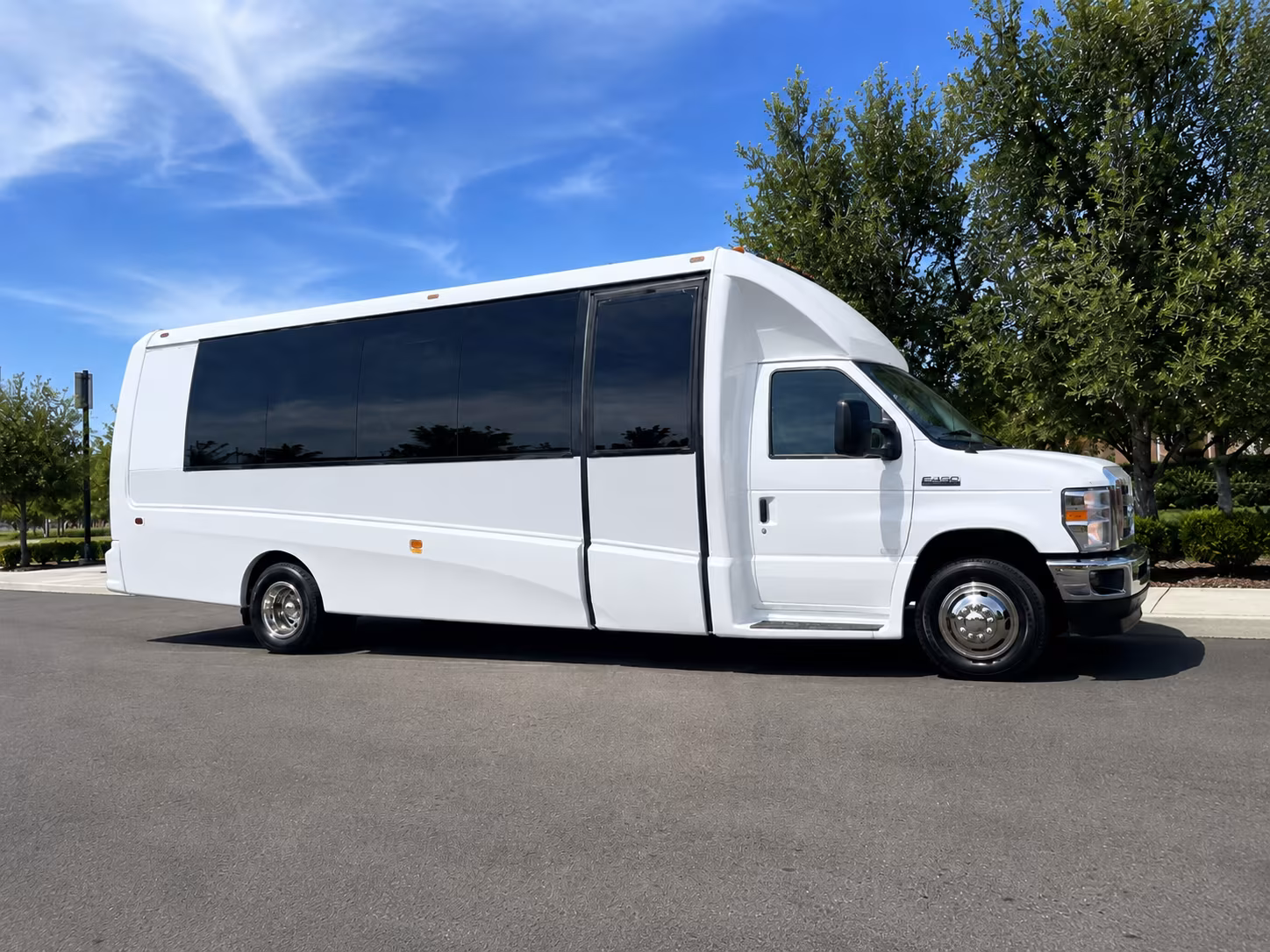shuttle buses for weekly worship services in chino